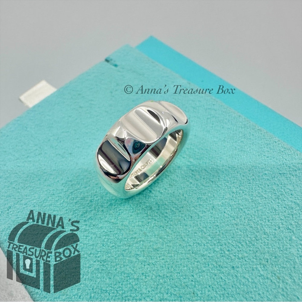 Tiffany & Co. 925 Silver Paloma Picasso Groove Band Ring Size US 5.5 (pouch)
